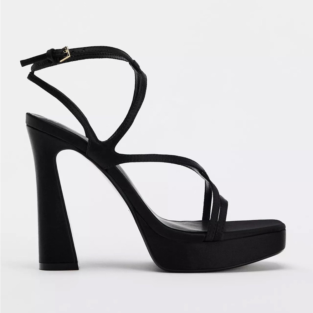 Zara Black Platform Heels
